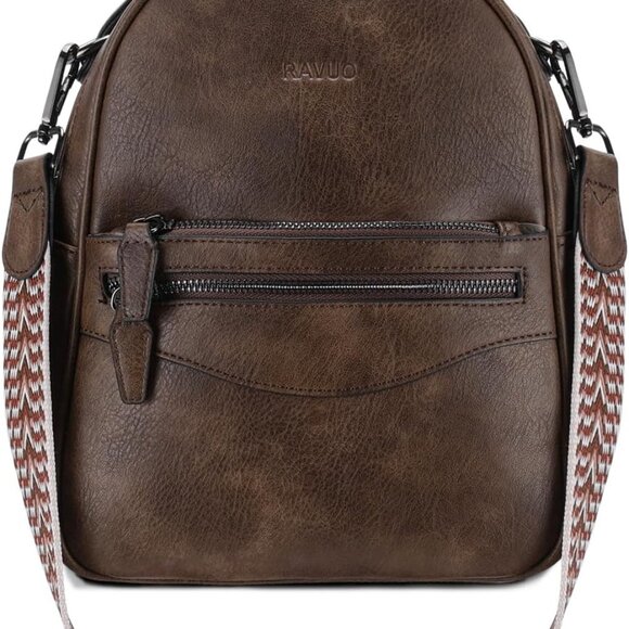 Mini Leather Backpack for Women Small Convertible Fashion Handbag Travel - Picture 1 of 7